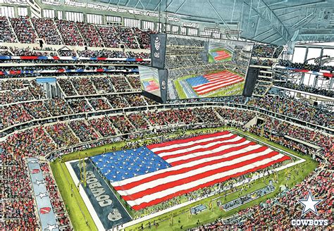 Dallas Cowboys, ATT Stadium Painting by John Stoeckley