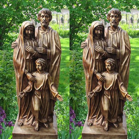 Outdoor Life Size Religious Bronze Holy Family Statues