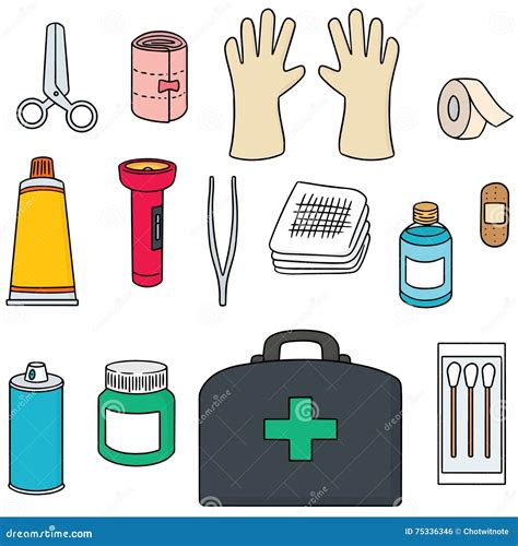 First aid kit stock vector. Illustration of bandage, cross - 75336346