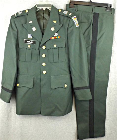 US ARMY Officer Dress Green Uniform Jacket & Pants - Medium measured 40 ...