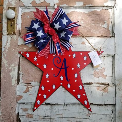 Memorial Day and Labor Day Door Hanger Patriotic Door Hanger | Etsy