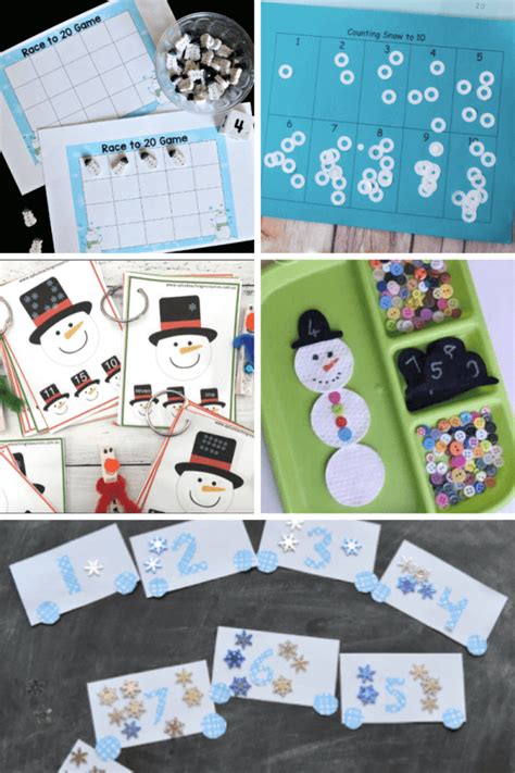 Counting Winter Math Activities for Preschoolers