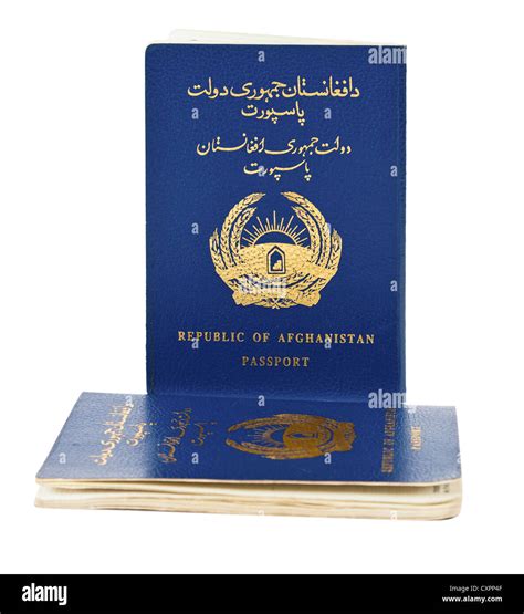 Republic of Afghanistan Passport isolated on white Stock Photo - Alamy