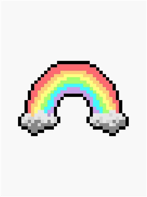 "Pixel Rainbow" Sticker for Sale by pixel-chick | Redbubble