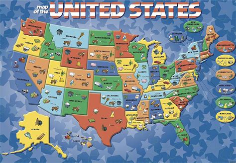 Us Maps Games Puzzles - Then put the states back where they belong.