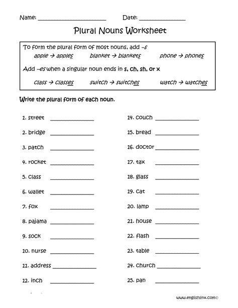 Singular And Plural Nouns Worksheets From The Teacher S Guide Nouns ...