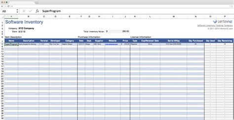 Excel Template Inventory Database