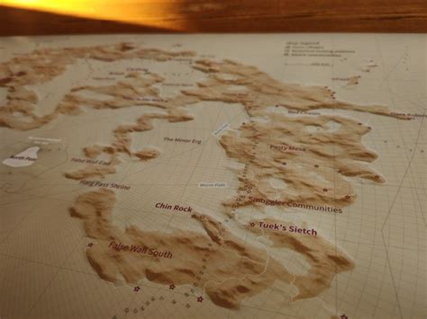 Printed Dune Map. 3d Terrain Map of Arrakis. Dune Poster - Etsy | Map ...