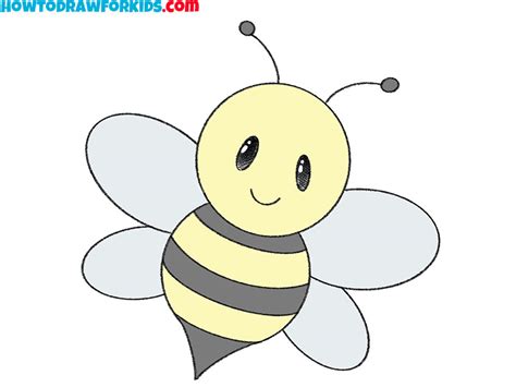 How to Draw a Cartoon Bee - Easy Drawing Tutorial For Kids