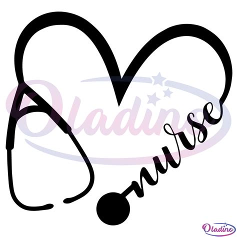 Nurse Heart SVG Digital File, Nurse Svg, Stethoscope Svg - Oladino