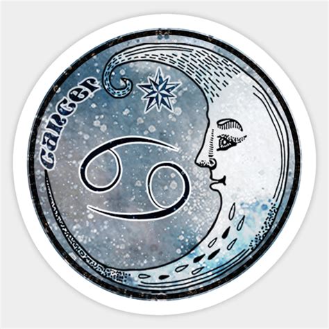 Cancer Moon Sign Astrology Zodiac Symbol Stars and Crescent Moon ...