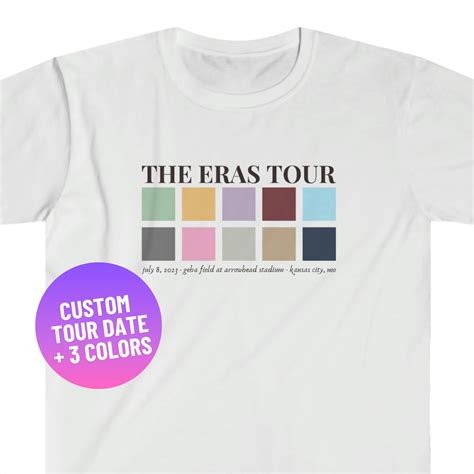 Custom Eras Tour T-shirt Taylor Swift Eras Tour Merch the - Etsy