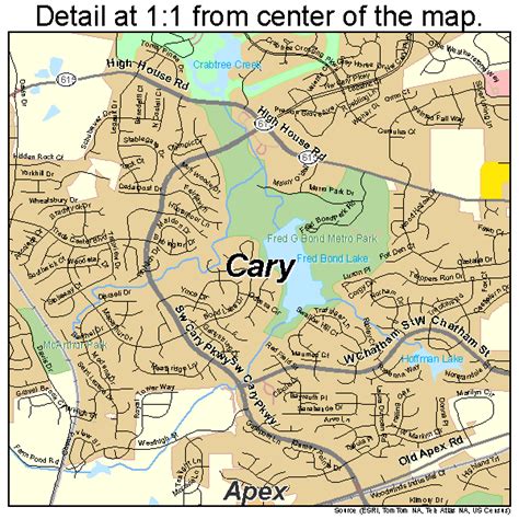 Cary North Carolina Street Map 3710740