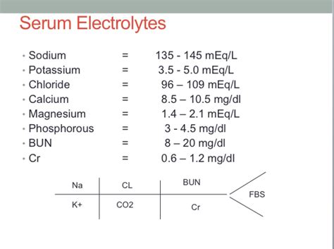 serum electrolytes normal ranges - - Image Search Results | Nursing ...