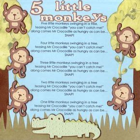 5 little monkeys - Scrapbook.com Fun idea to scrap song lyrics-use as ...