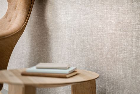 Add texture and elegance indoors with textile wallcovering