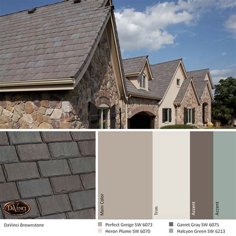 Exterior Color scheme - Brownstone - DaVinci Slate Roof