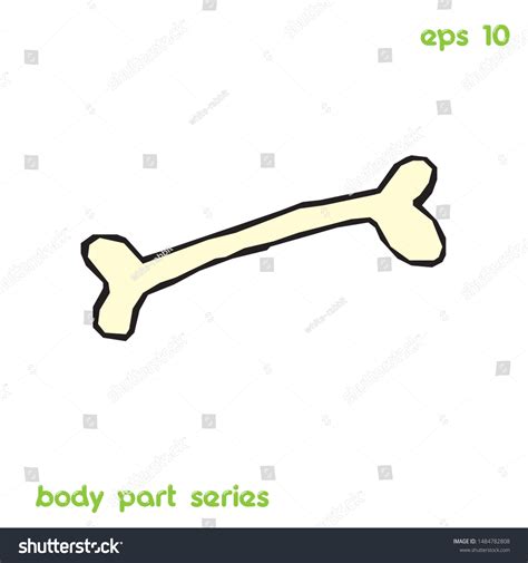 Cartoon Bone Drawing Vector Illustration Stock Vector (Royalty Free ...