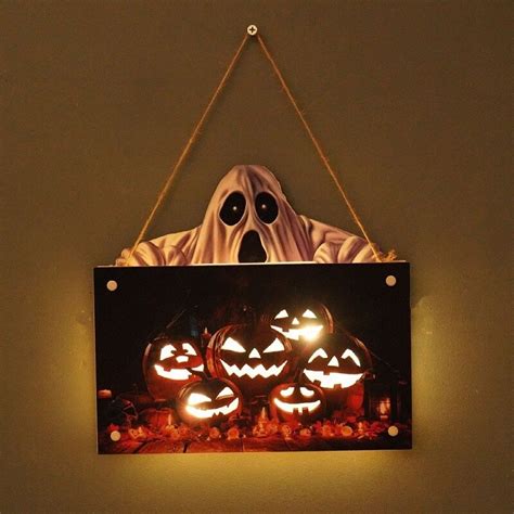 Halloween Door Sign With Lights - Dzordz Shop