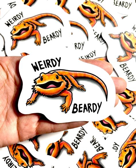 Bearded Dragon Stickers Lizard Stickers Reptile Stickers Waterproof ...