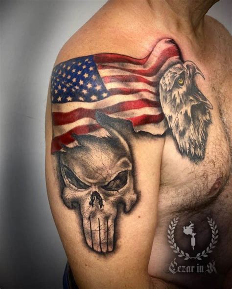 Top 73+ Best Punisher Skull Tattoos Ideas - [2021 Inspiration Guide]