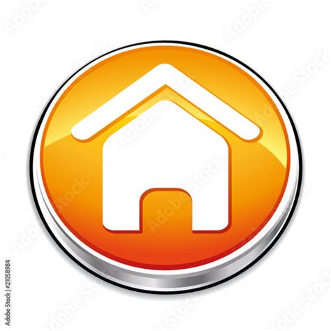 "Orange home icon." Stock image and royalty-free vector files on ...