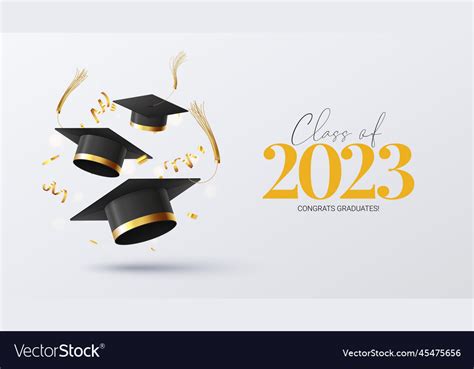 Banner for design of graduation 2023 Royalty Free Vector