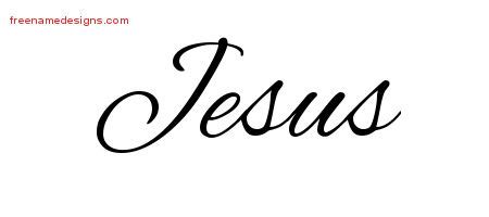 Cursive Name Tattoo Designs Jesus Free Graphic - Free Name Designs