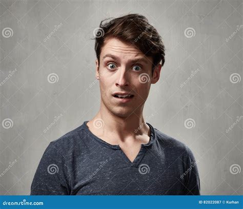 Shocked man face. stock image. Image of concept, expressions - 82022087