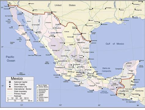 Pacific Coast Mexico Map Cities