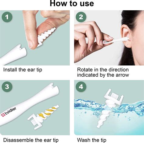 Tvidler Spiral Ear Wax Removal Kit - Safe, Eco-Friendly Cleaner with 6 ...