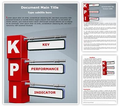 KPI Editable Word Template and Design