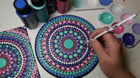 How To Paint Dot Mandalas #23 PASTELS Full Step by Step Tutorial - YouTube