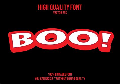 Boo Vector Text Effect Fully Editable Graphic by kazim.abbas1996 ...