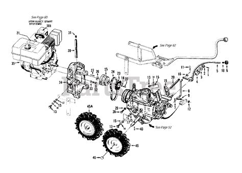 Troy-Bilt 12204 - Troy-Bilt Horse Rear-Tine Tiller, Electric PTO Wheel ...