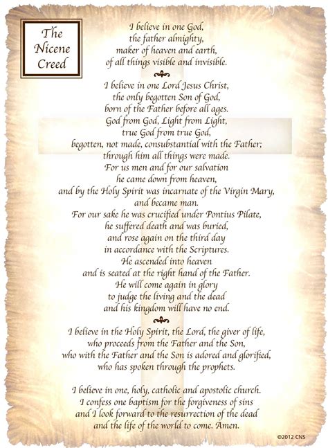 Nicene Creed Printable