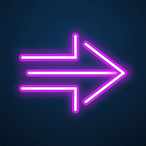 arrow sign neon effect vector 24658487 Vector Art at Vecteezy