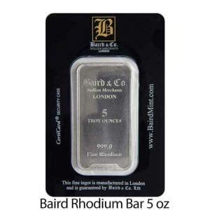 Rhodium Bars: Best Prices & Free Shipping At GoldDealer.com