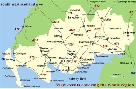 Map of Dumfries and Galloway Province Area