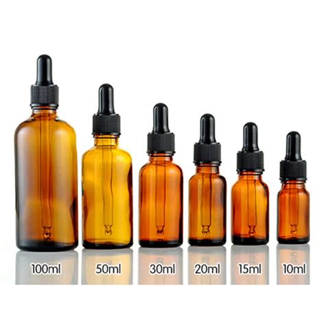 10ml 15ml 30ml 50ml 100ml Amber Glass Bottle With Lotion Sprayer ...