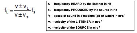 Doppler Effect Equation