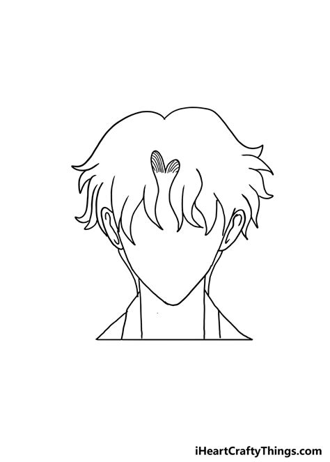 Anime Boy Hair Drawing