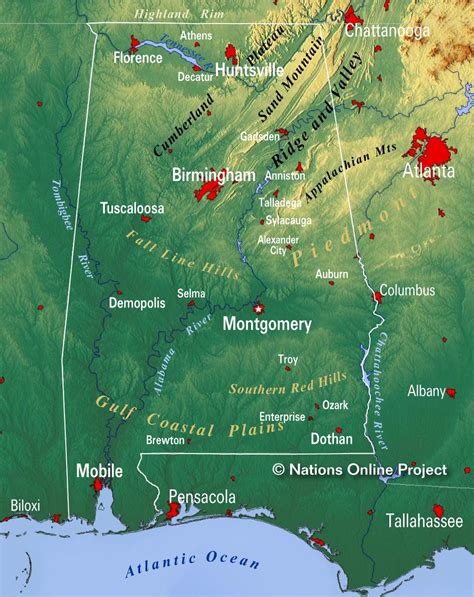 Mountains In Alabama Map - Living Room Design 2020