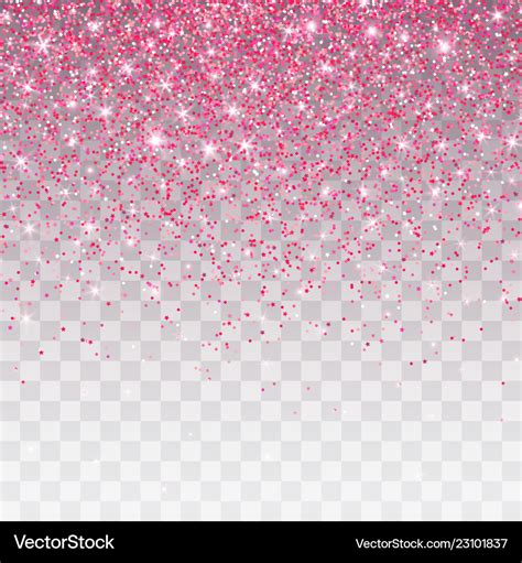 Pink glitter sparkle on a transparent background Vector Image