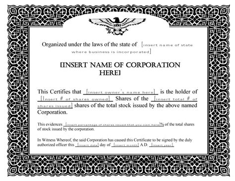 11+ STOCK Certificate Template FREE Download [Word, PDF]