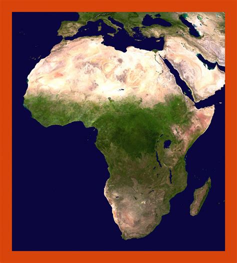 Satellite map of Africa | Maps of Africa | GIF map | Maps of the World ...