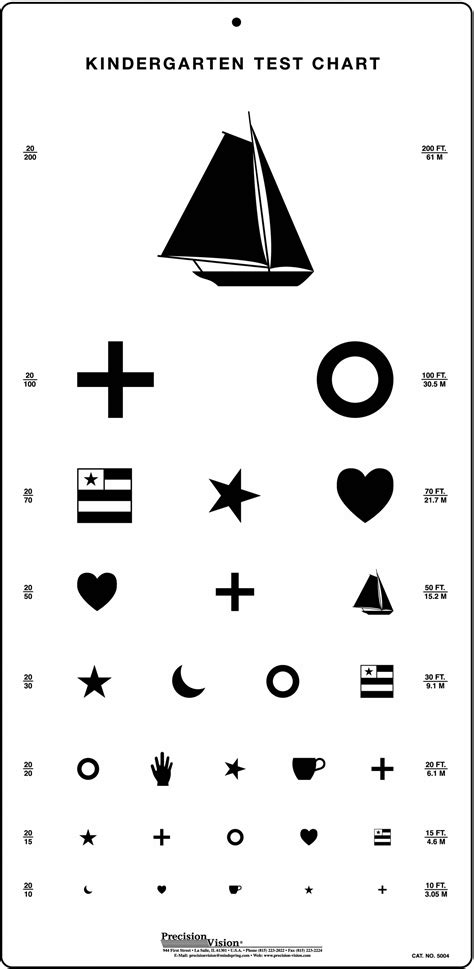 Kindergarten Eye Test Chart - Precision Vision