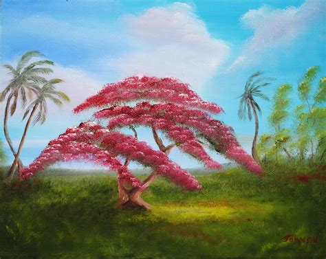 Royal Poinciana Tree Painting by John Johnson - Pixels