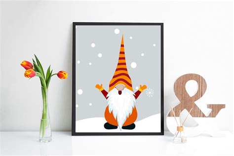 Christmas Gnomes Wall Art Digital Download Printable Wall | Etsy