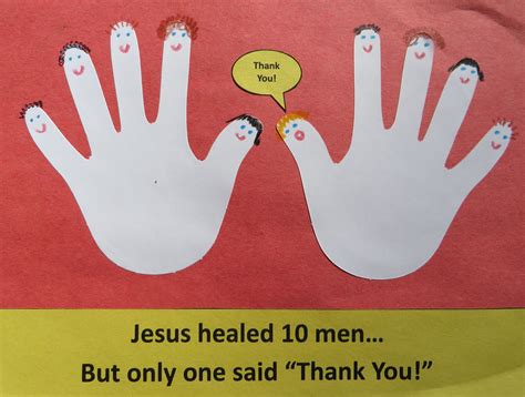 Jesus heals the 10 lepers - Craft (Hand) - SundaySchoolist